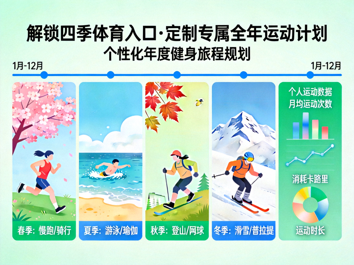 解锁四季体育入口，规划个性化年度健身旅程，定制专属全年运动计划