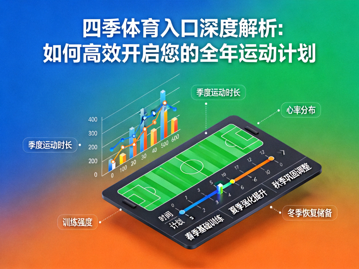 四季体育入口深度解析：如何高效开启您的全年运动计划，主视觉展示运动数据与战术板融合，象征科学规划全年运动旅程