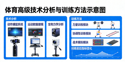 体育高级技术分析与训练方法示意图